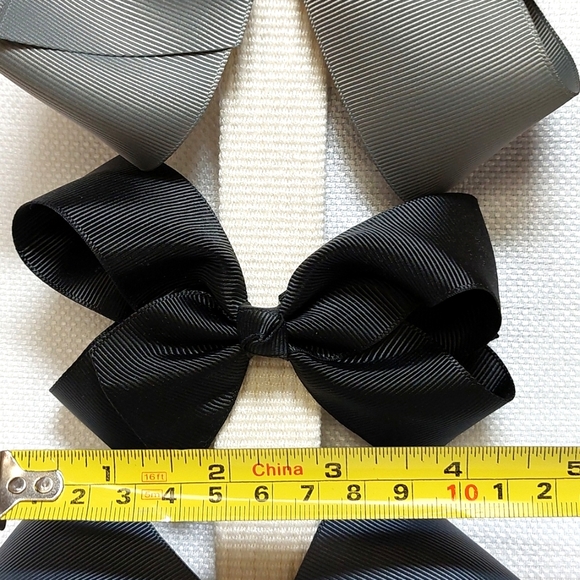 Hair Bows Grosgrain Ribbon Set of 6 - Picture 4 of 7